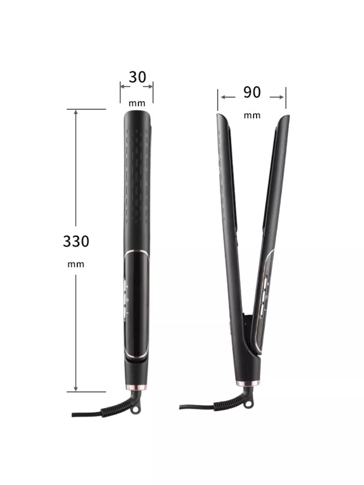 Straightener with power cord