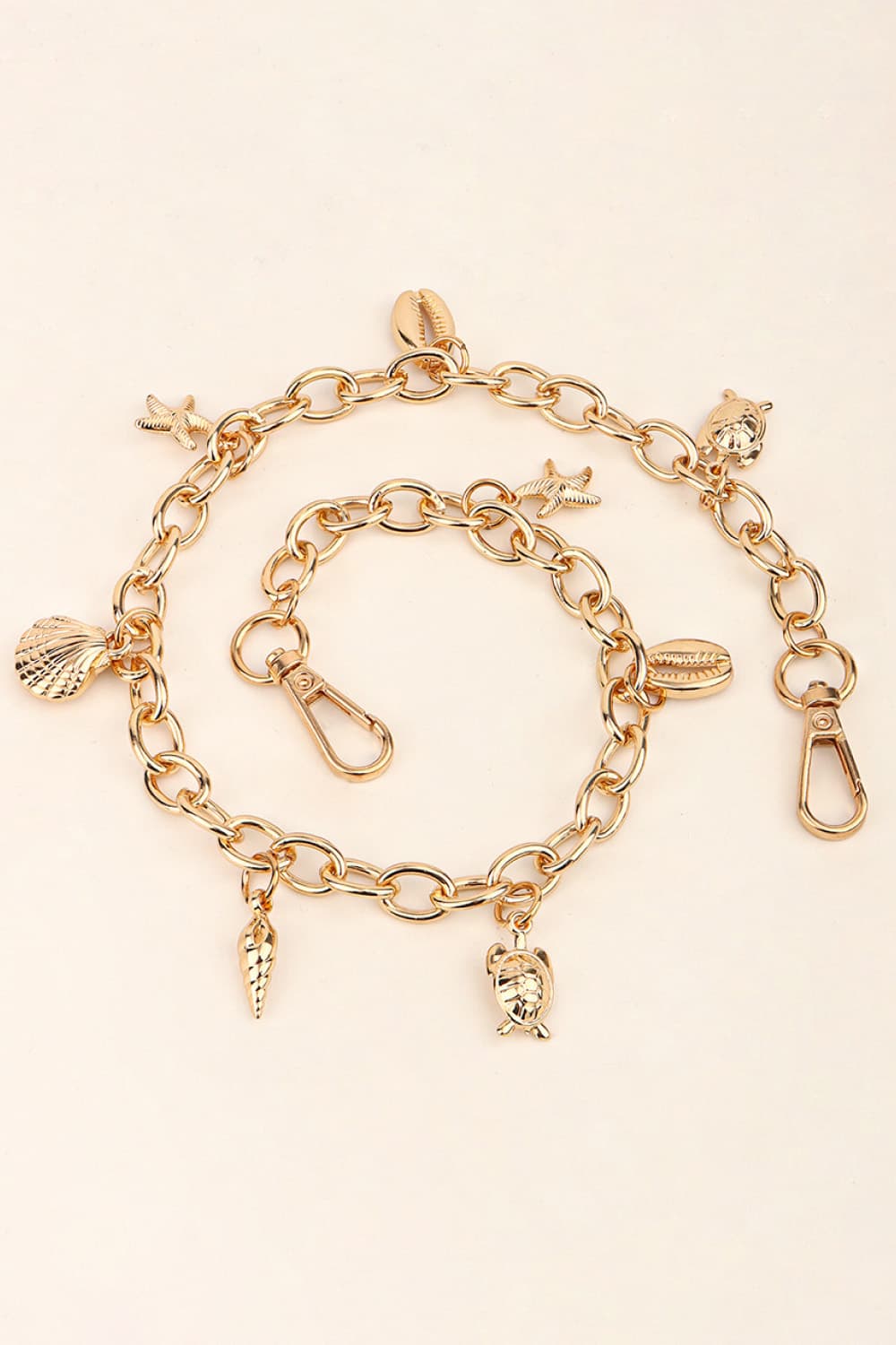 Sea Element Charm Iron Chain Belt - Fashorio