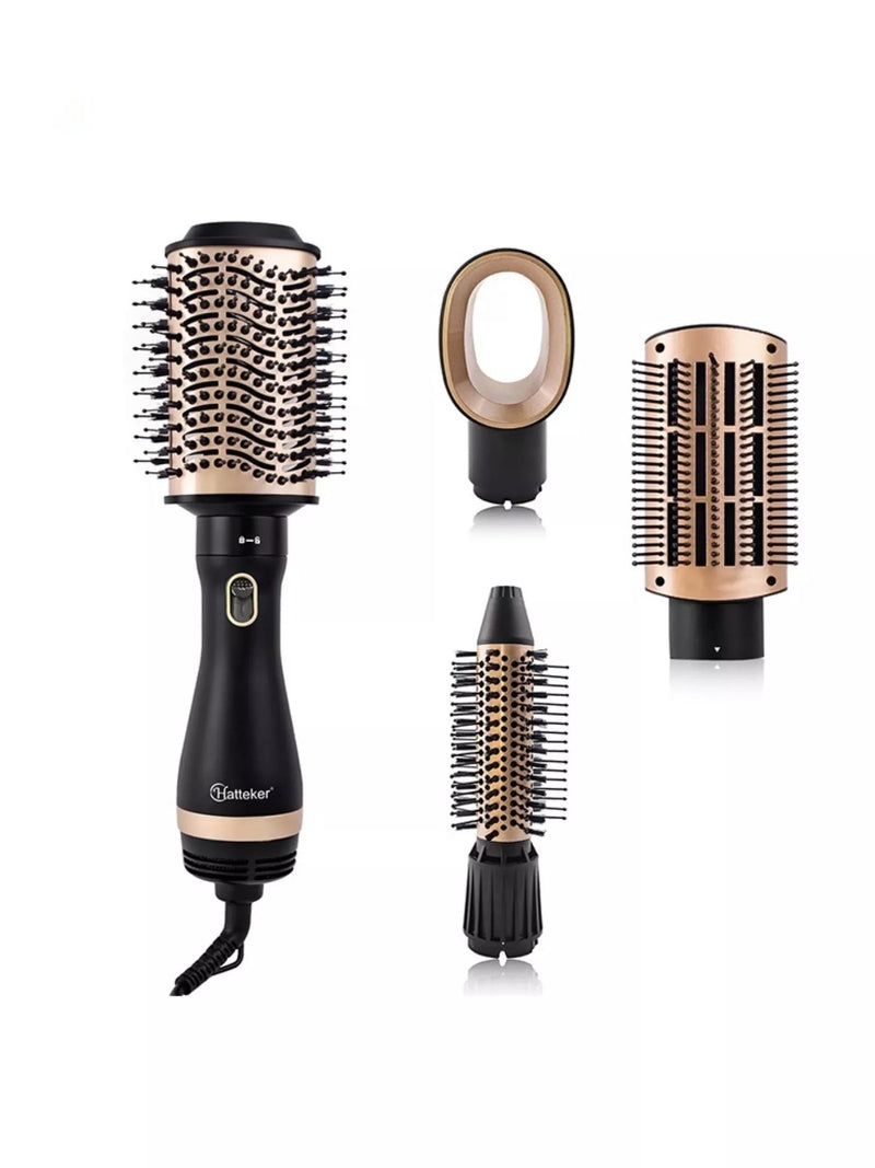 Black multifunctional hot air brush front view