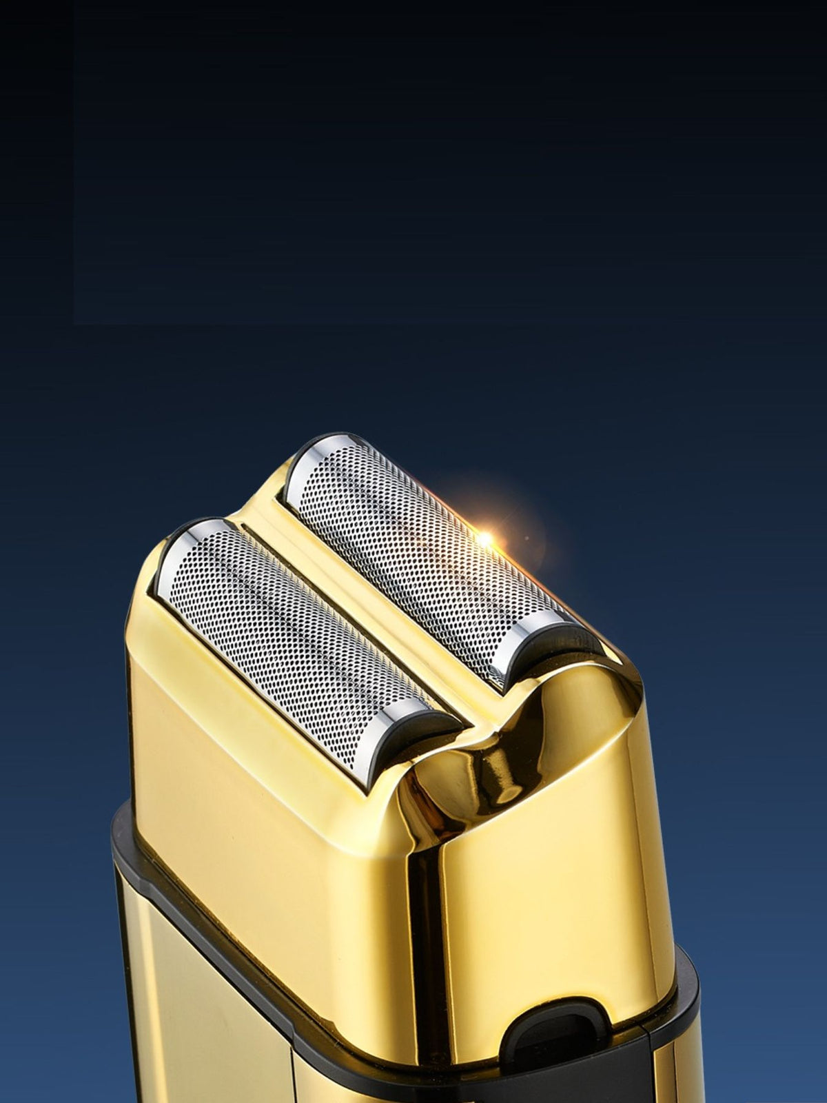 Electric shaver held in hand