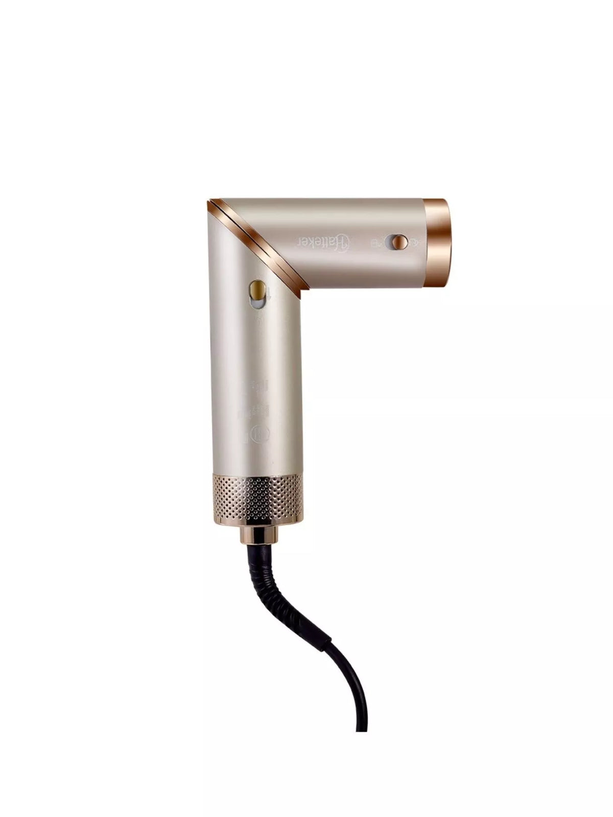 Folding hair dryer nozzle detail