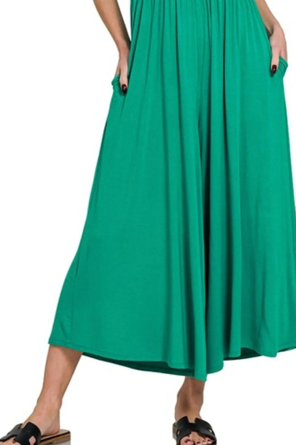 Double Layered Short Sleeve Jumpsuit side view