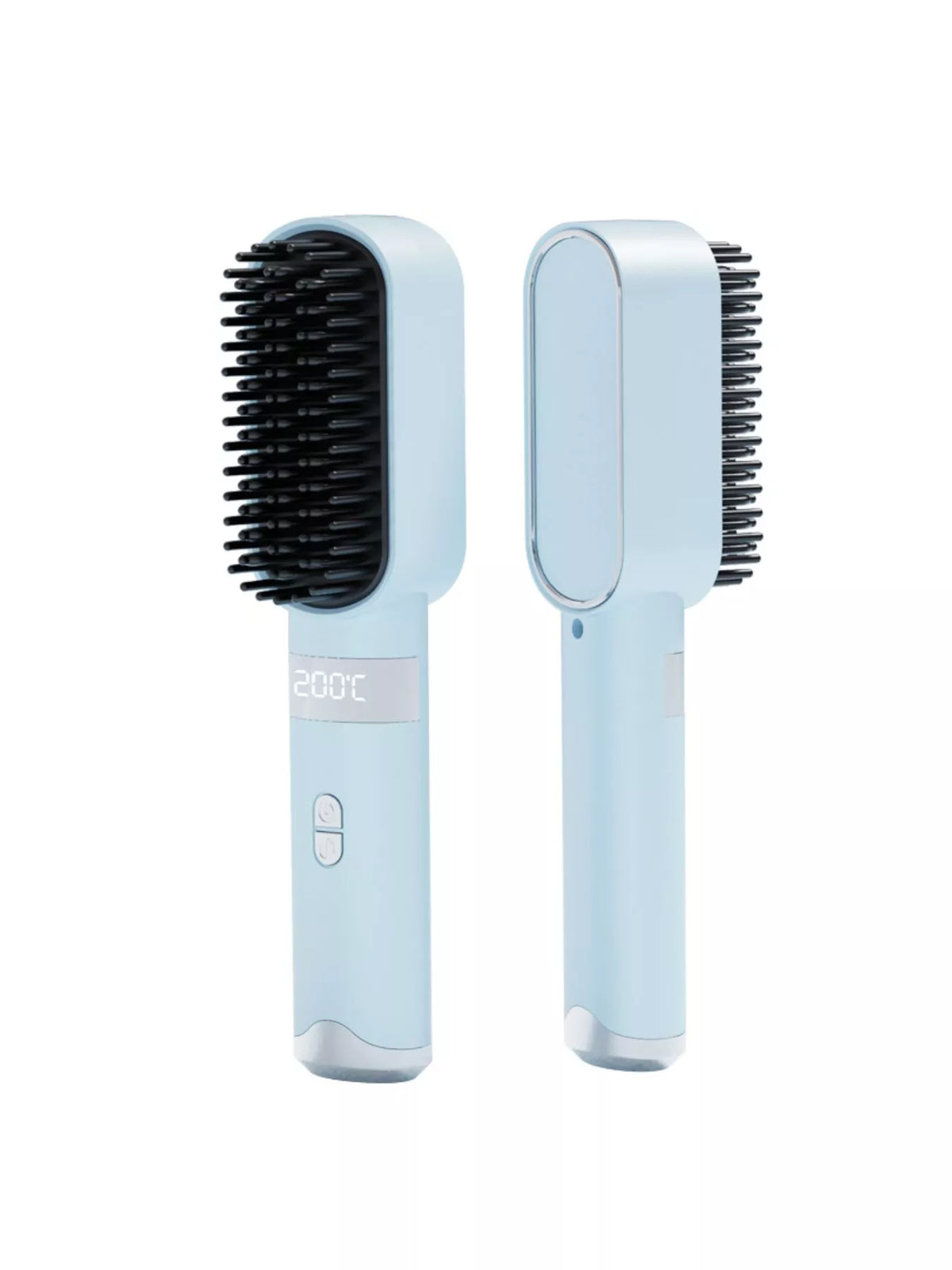 Straightening comb comb teeth close up