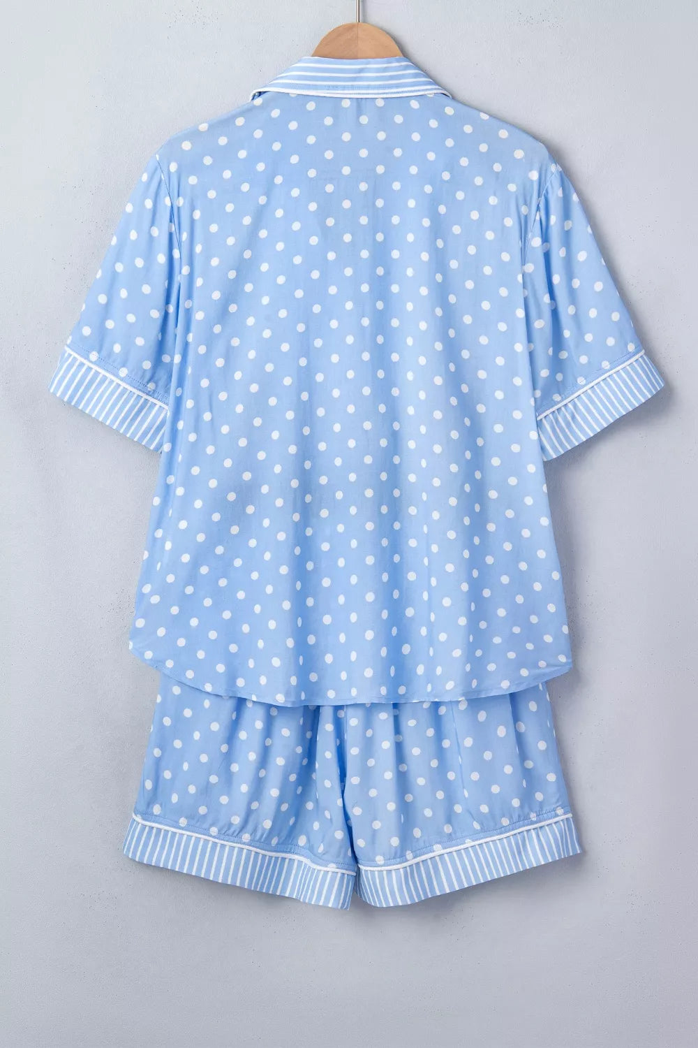 Womens dotted pajama two piece lounge set
