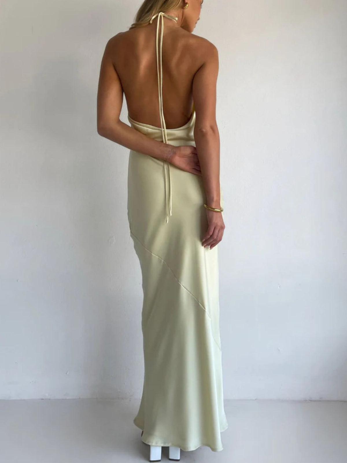 Satin maxi dress colour swatch view