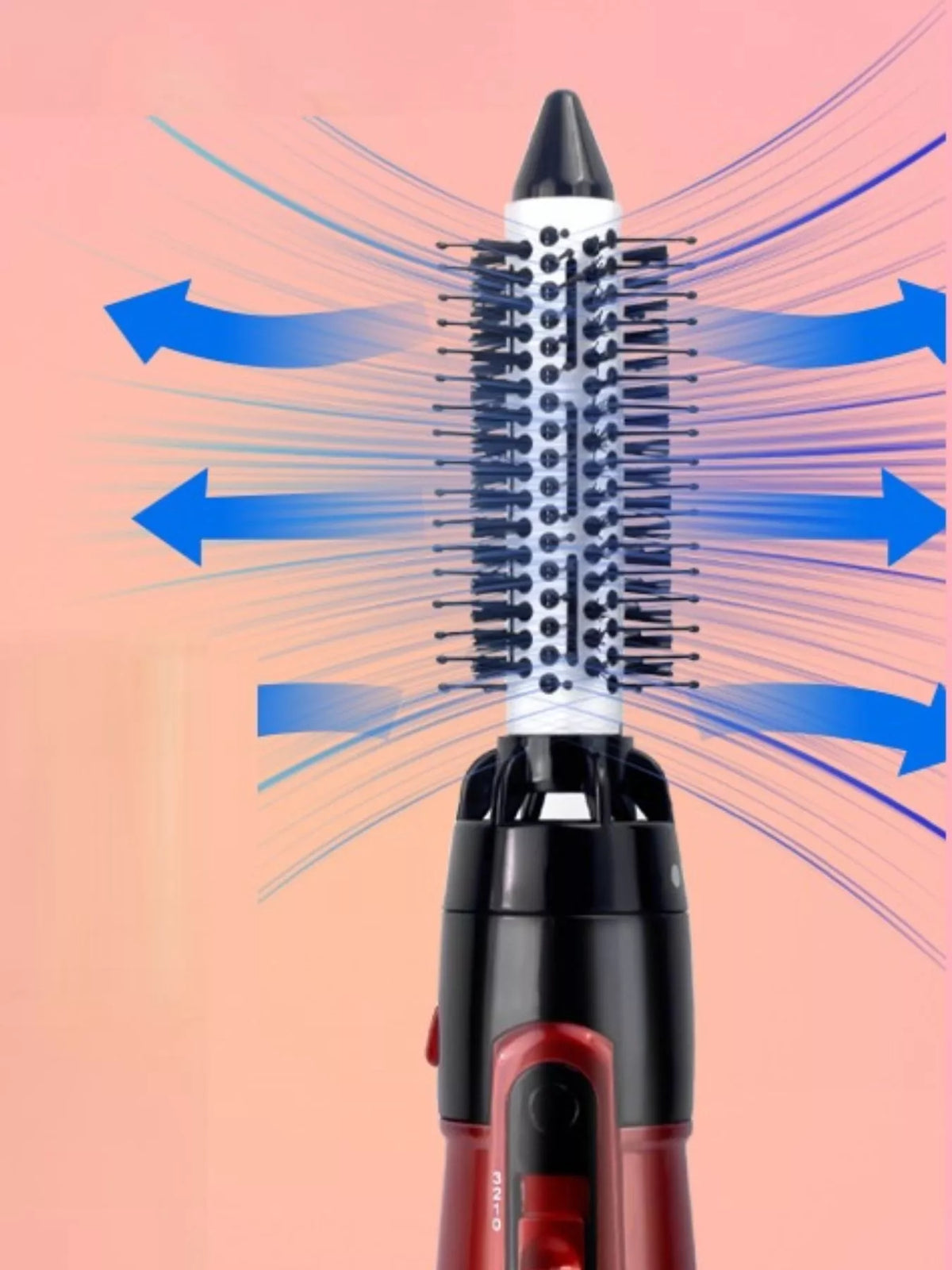 Fast heating hot air brush full view