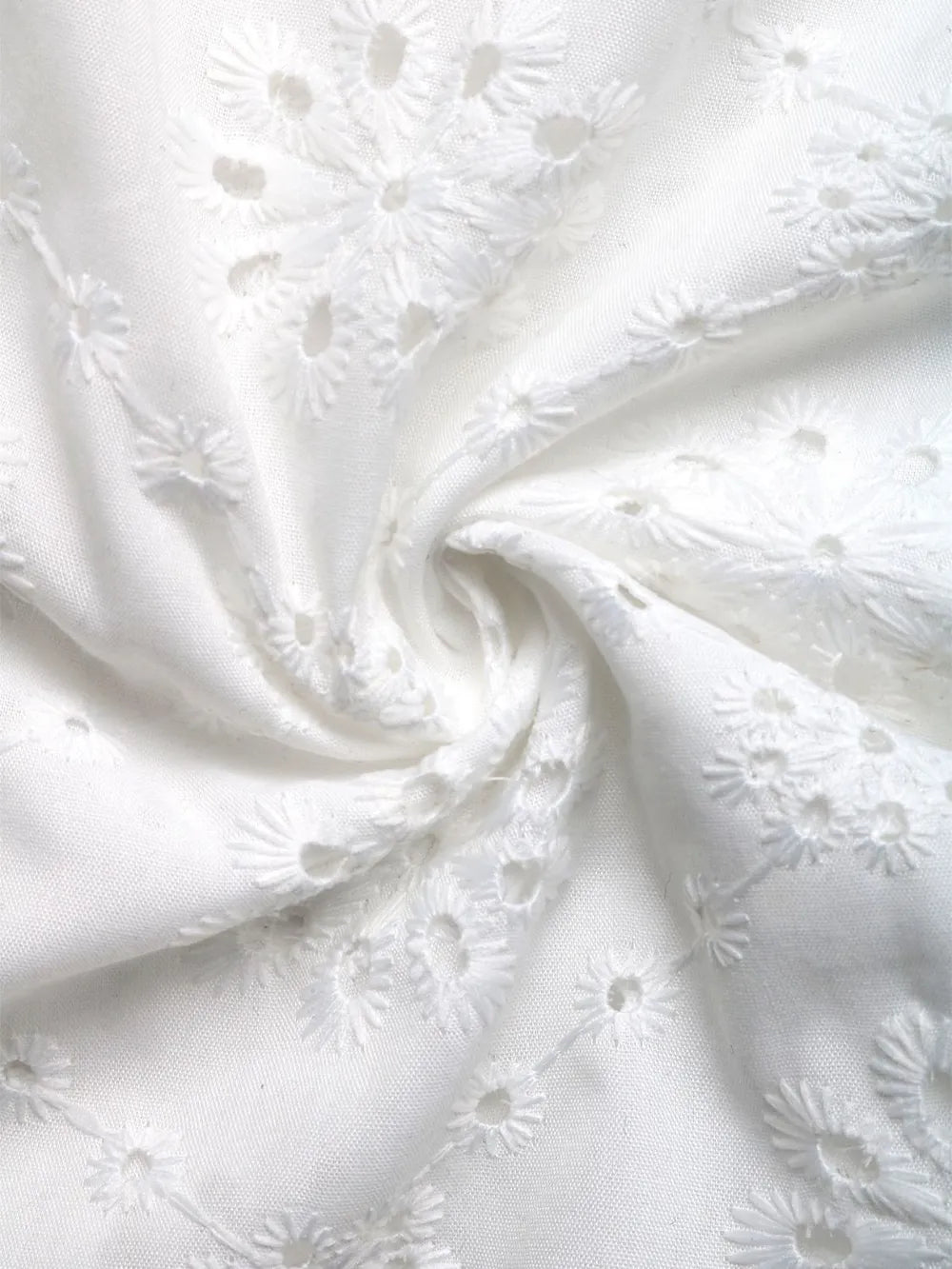 Womens white eyelet cap sleeve blouse
