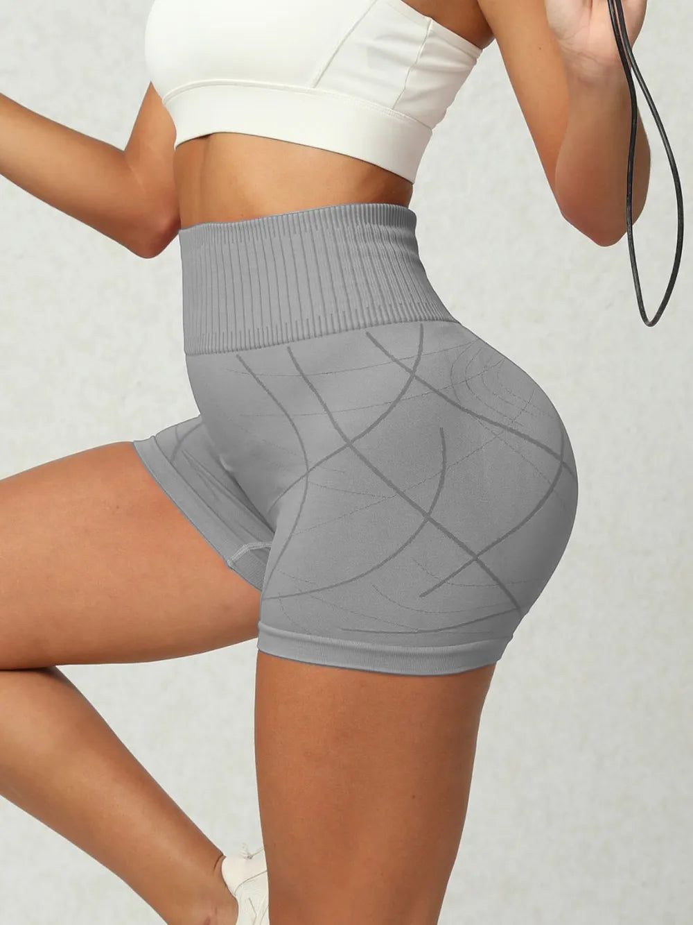 High Waist Active Shorts - Fashorio