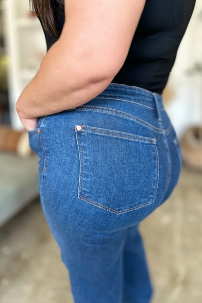 Judy Blue Full Size High Rise Straight Jeans - Fashorio