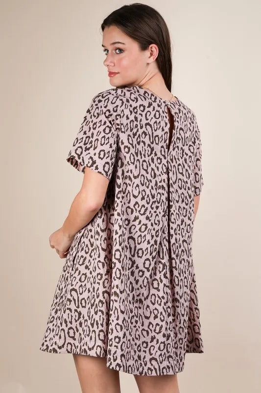 Leopard Printed Comfy Mini Dress styled look