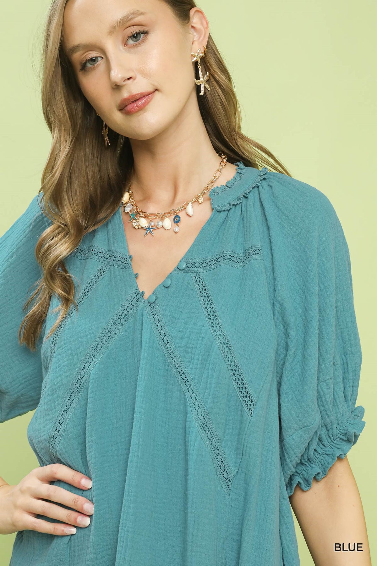 Cotton Gauze Mini Dress detail