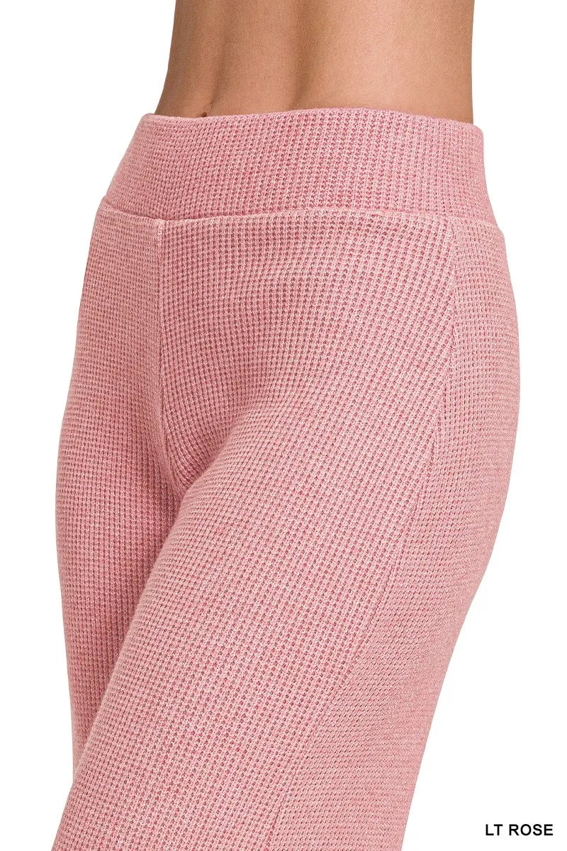 Boxy Sweater Top and Pants Set in Rose view 8
