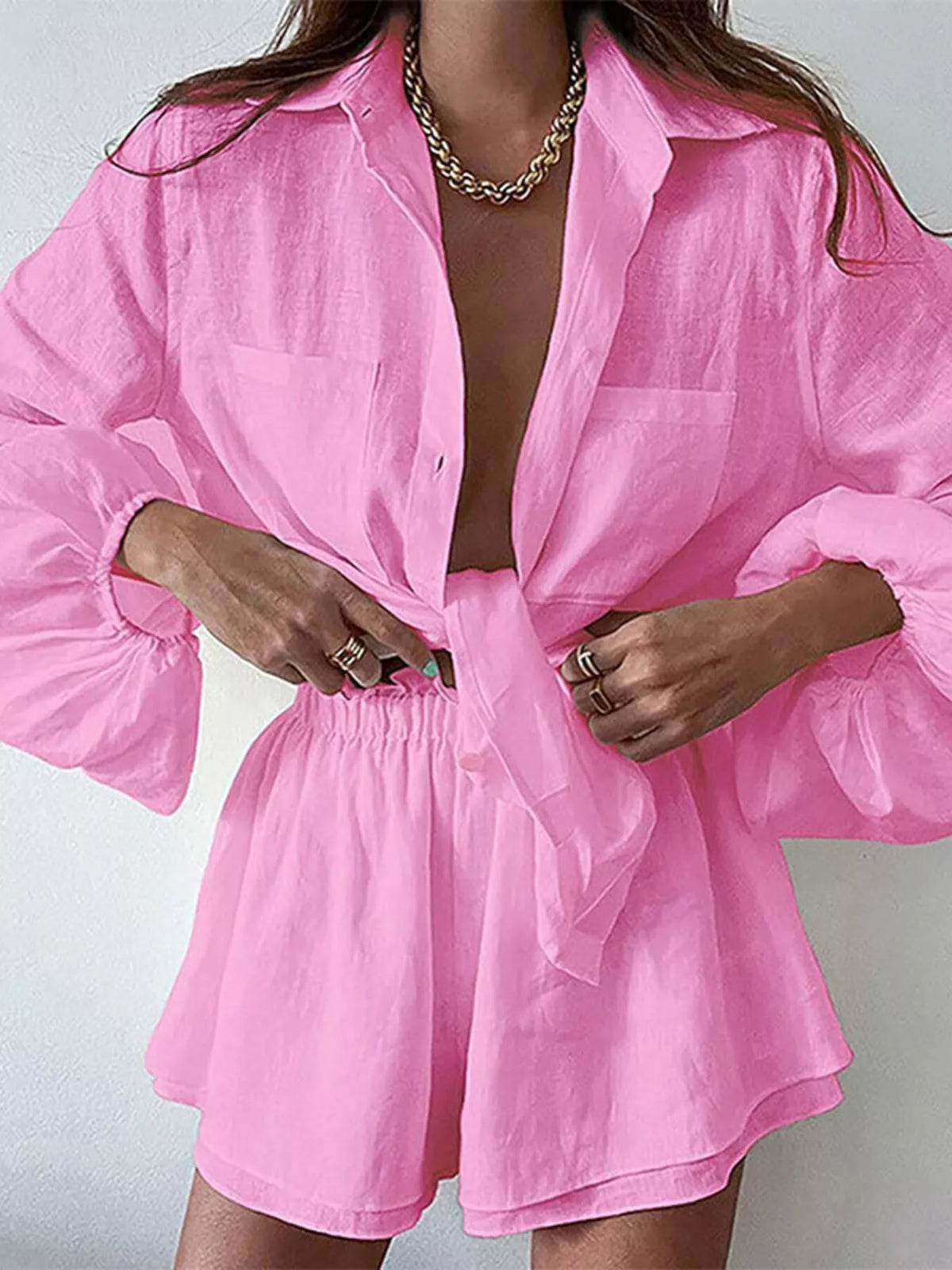 Button up set alternate color front view