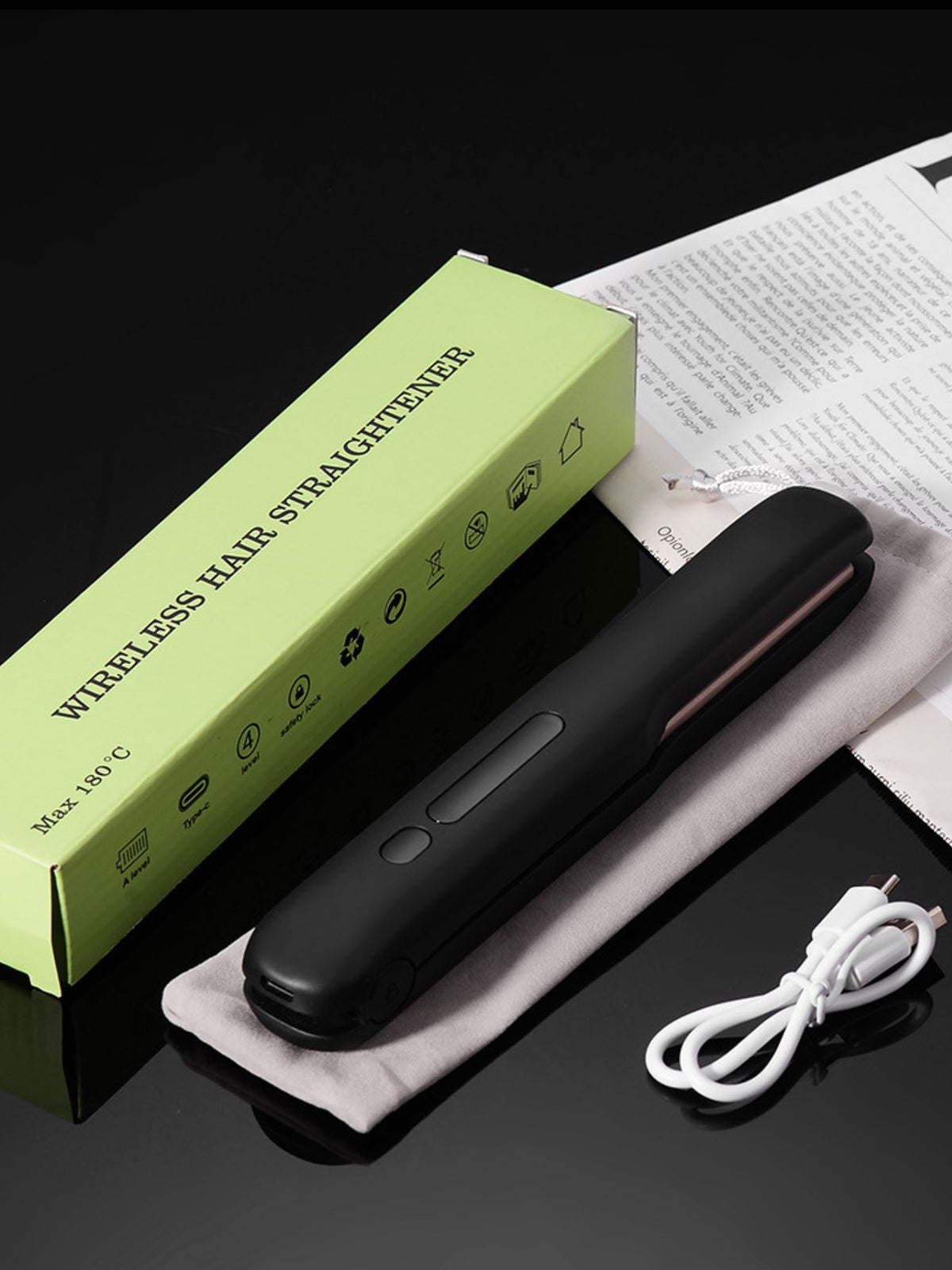 Straightener temperature display detail