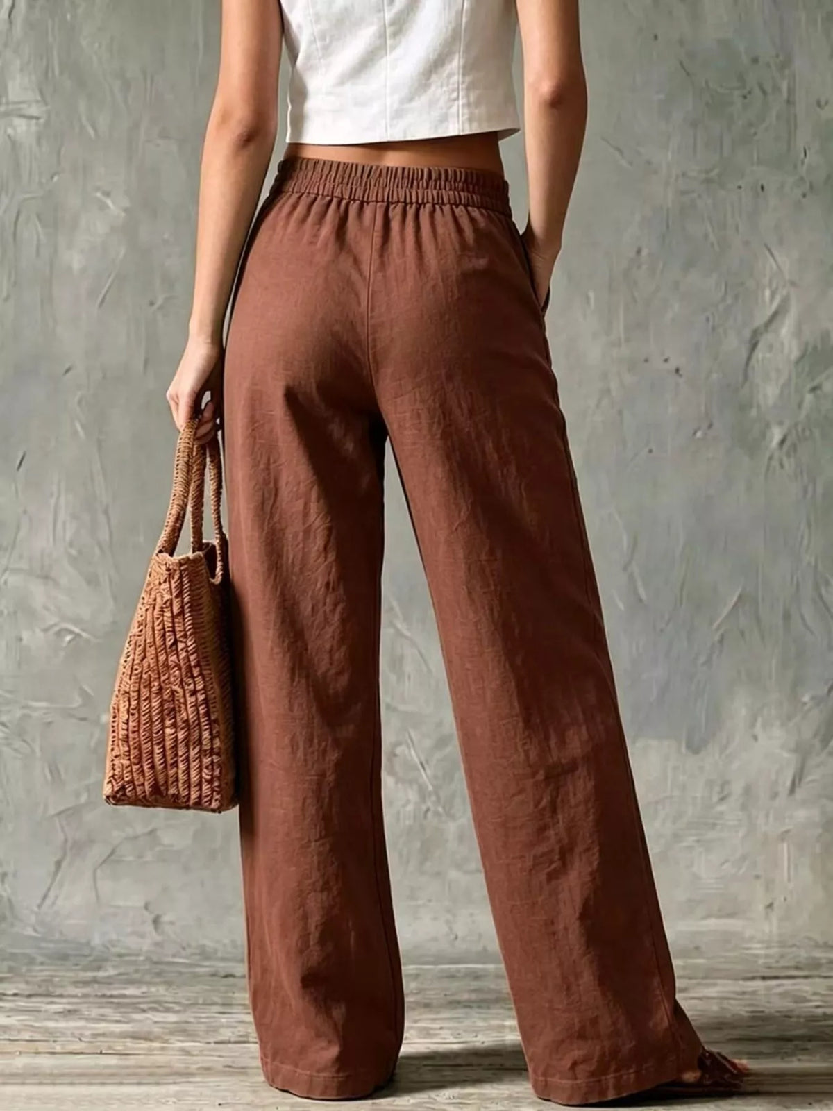 Wide Leg Pants with Pockets, view 12