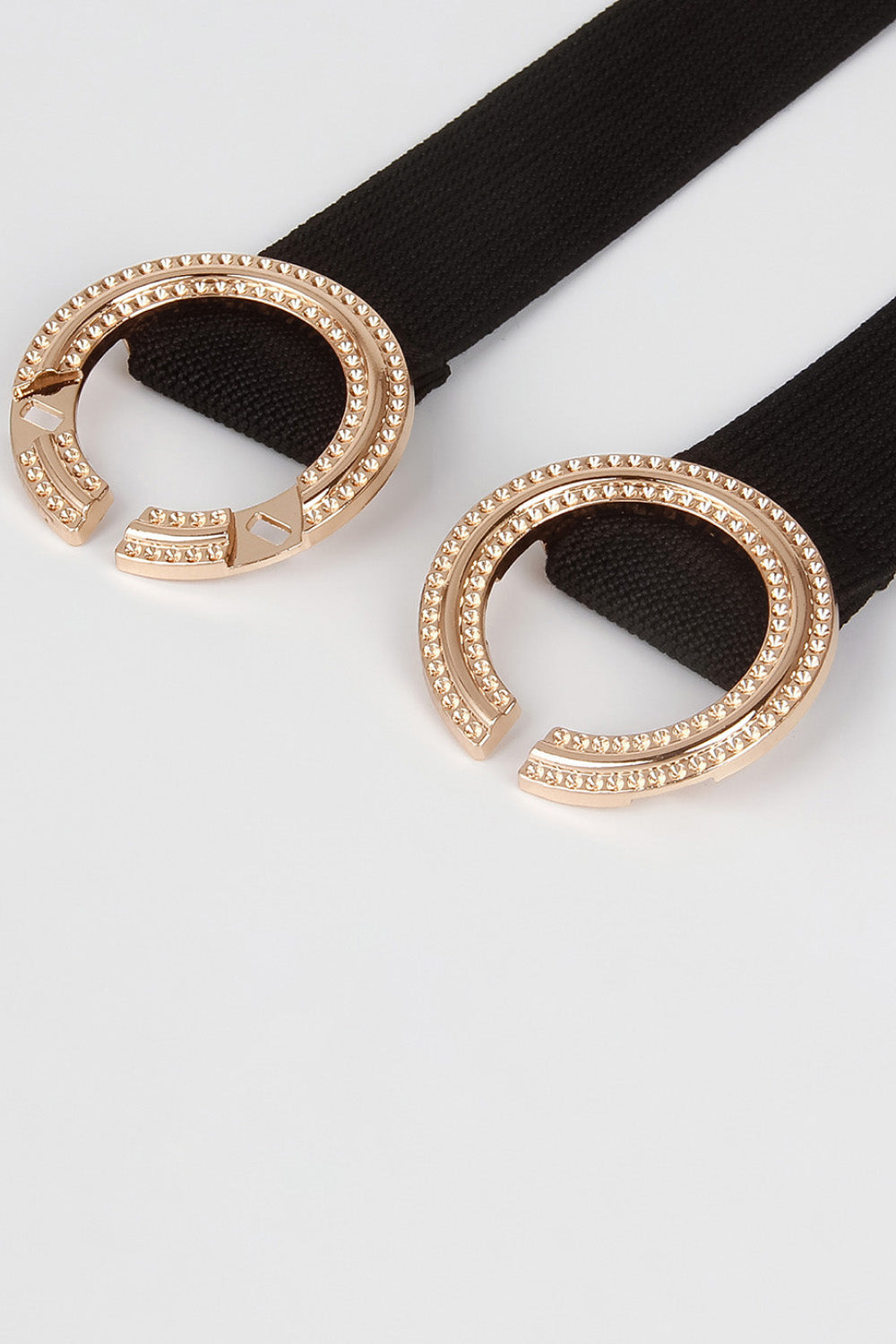 Double Hoop Buckle Elastic Belt - Fashorio