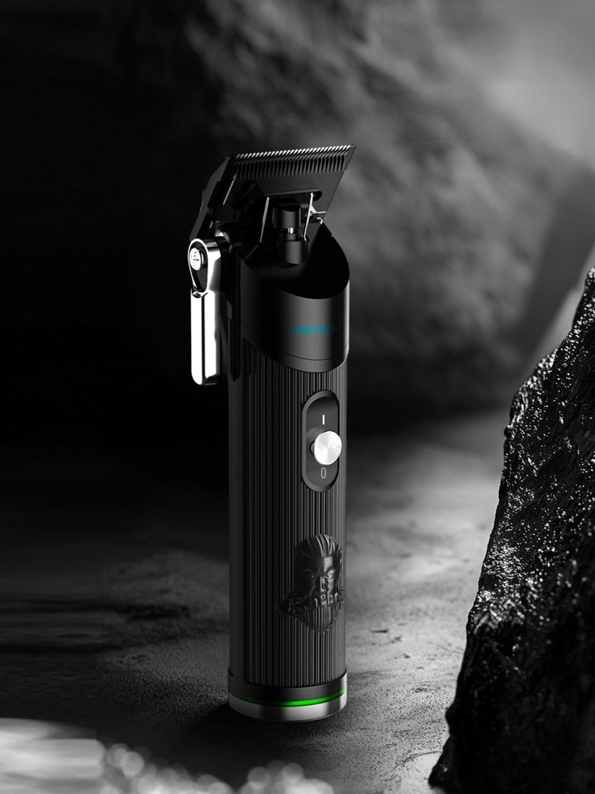 Black cordless hair clipper front view