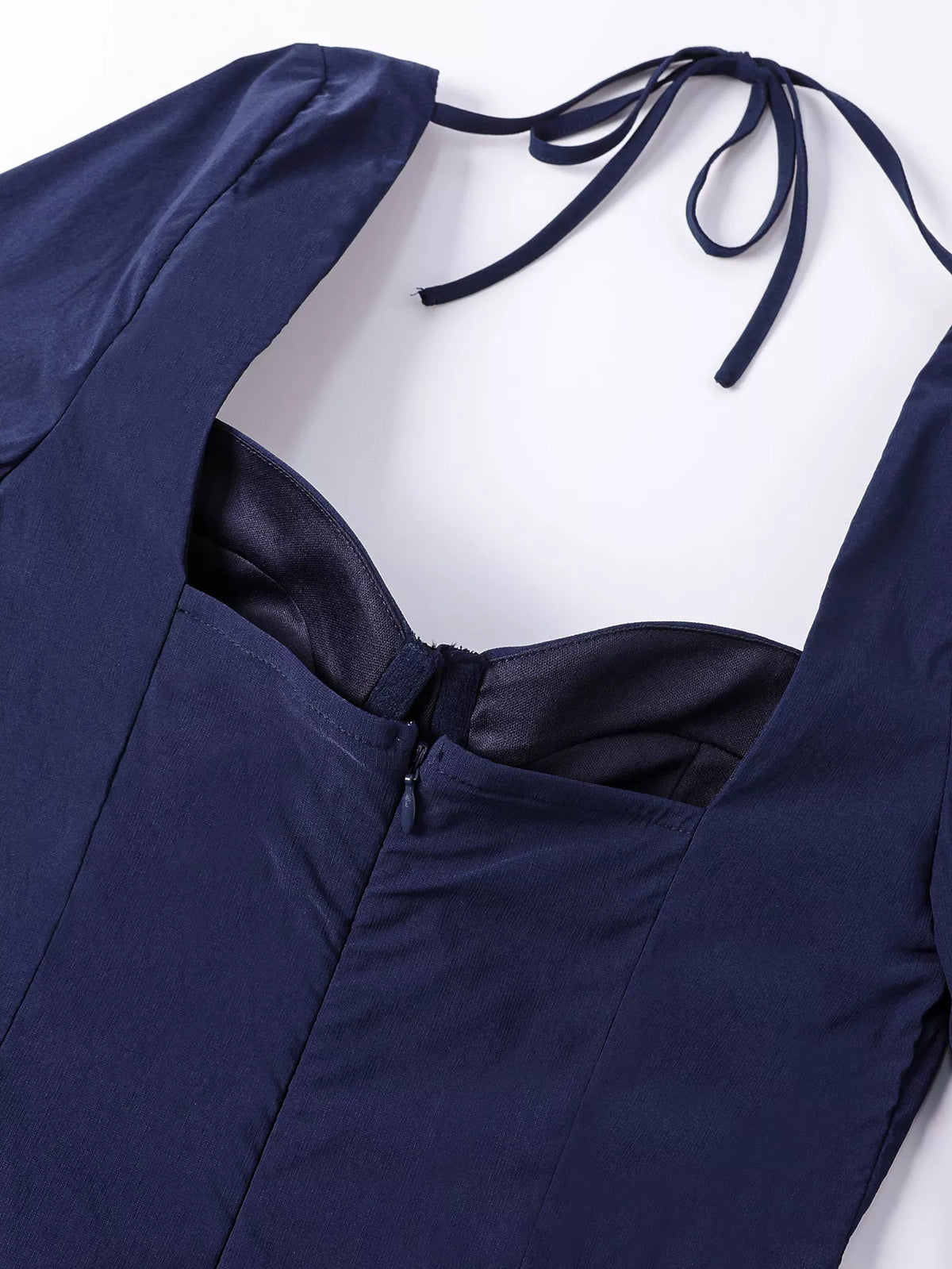 A line midi dress side drape