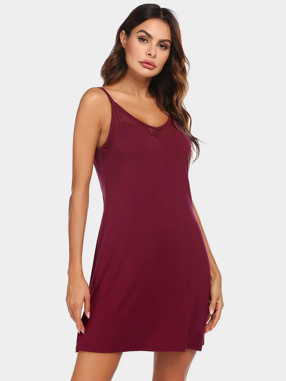 Scoop Neck Spaghetti Strap Lounge Dress - Fashorio