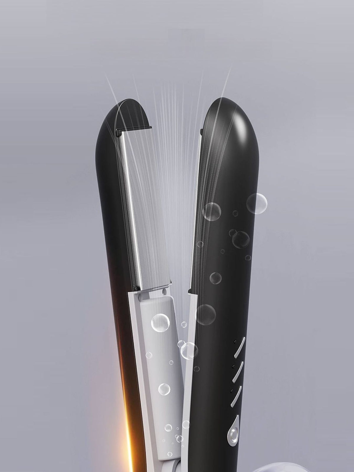 Hair straightener handle and controls