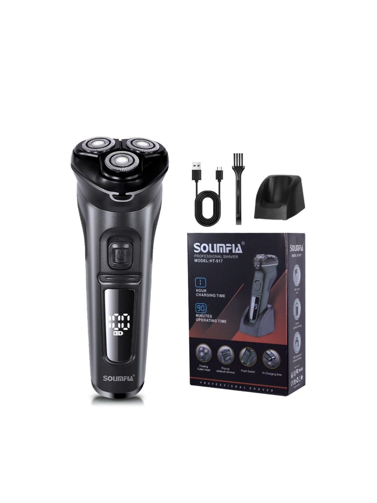 Electric shaver LED battery indicator