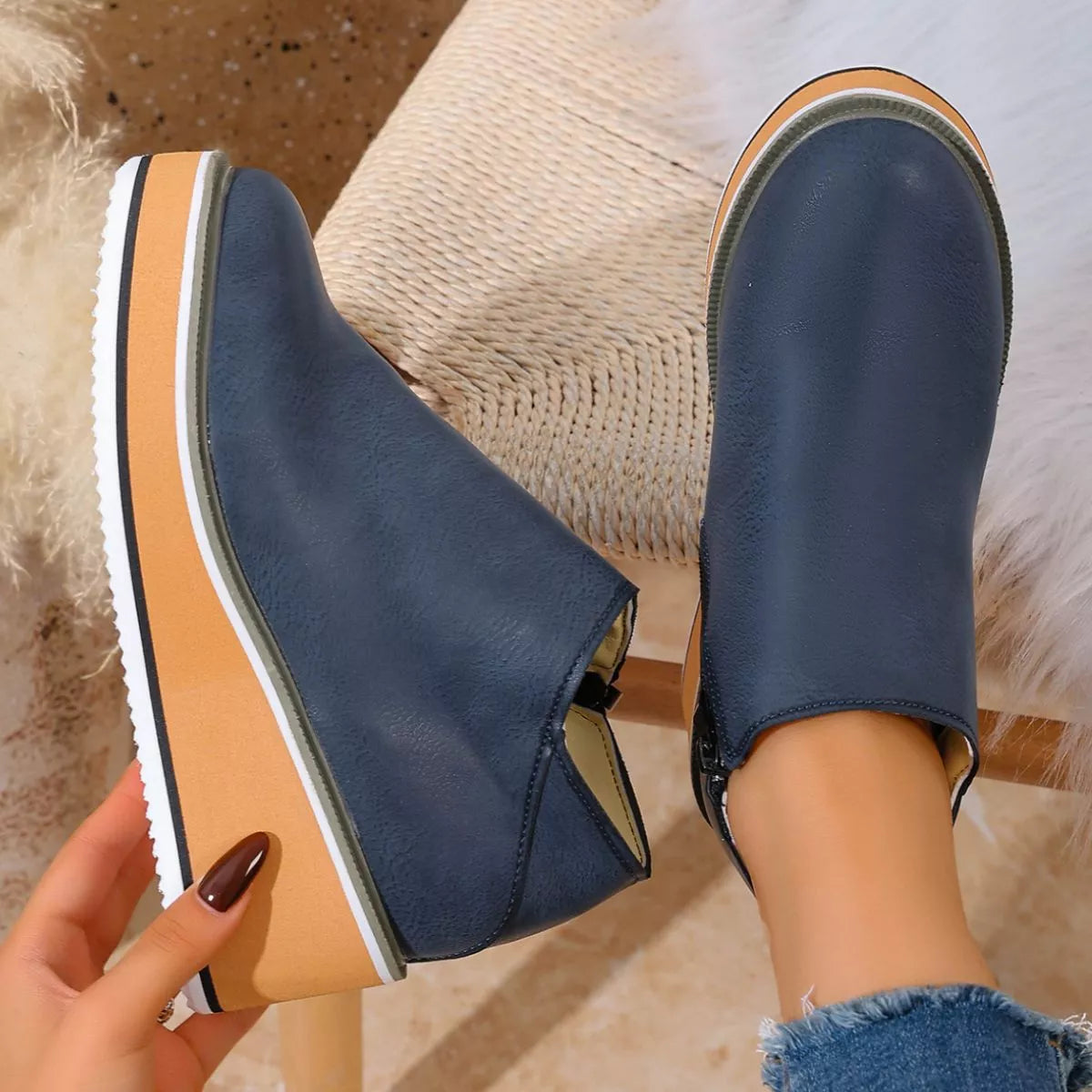 Wedge boots side profile