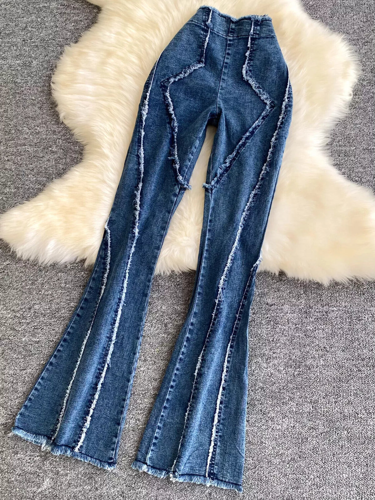 Flare jeans from denim matching set side view