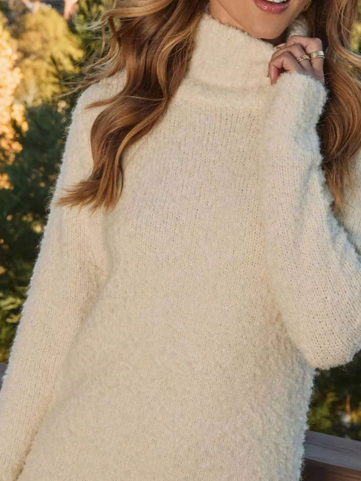 Knit sweater dress sleeve detail