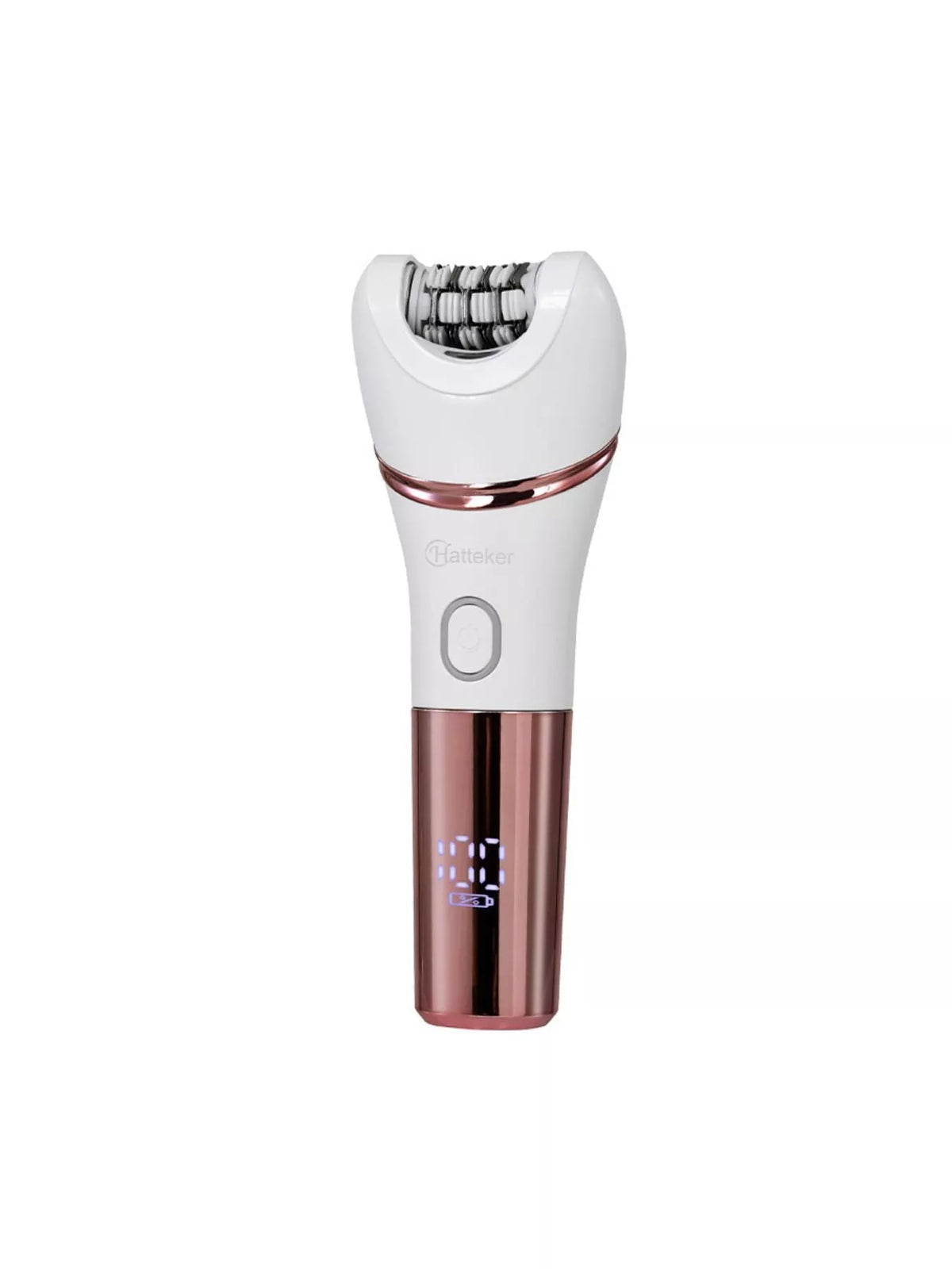 Waterproof epilator in use on leg
