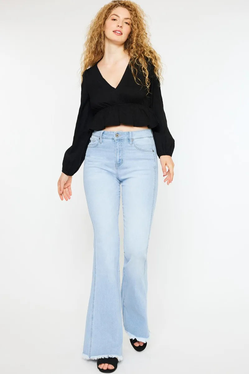 Curvy fit denim waist detail