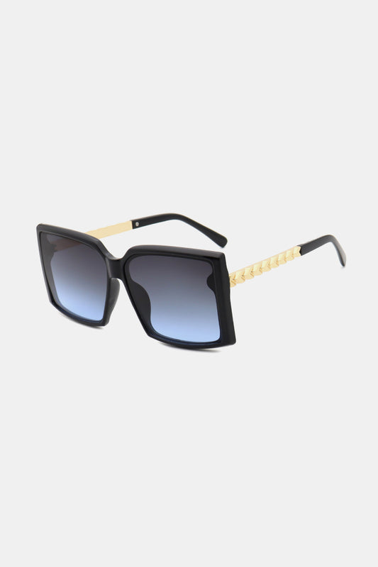 Polycarbonate Frame Square Sunglasses Dusty Blue One Size - Fashorio