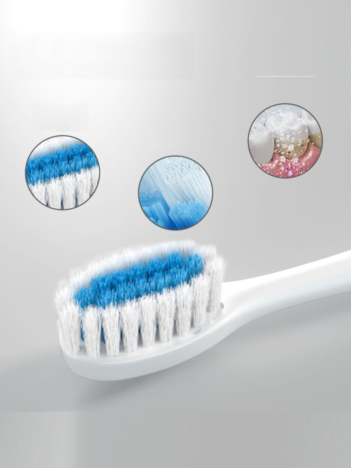 Multi speed toothbrush held in hand