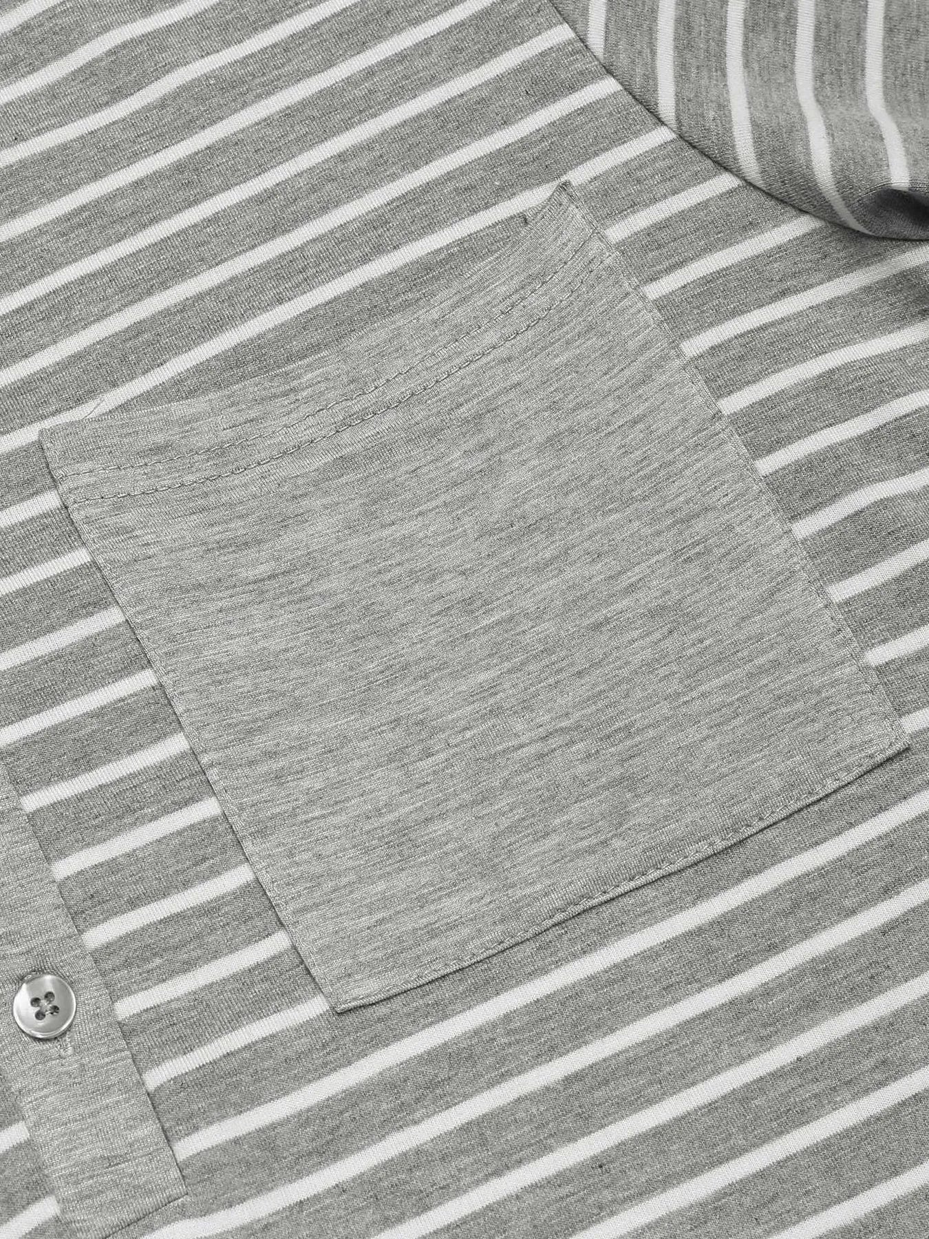 Striped Long Sleeve Lounge Dress - Fashorio