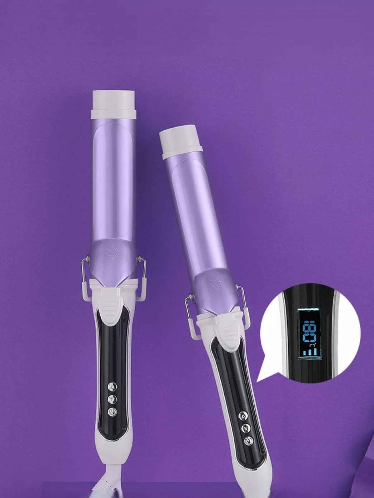 Curling iron with power cord