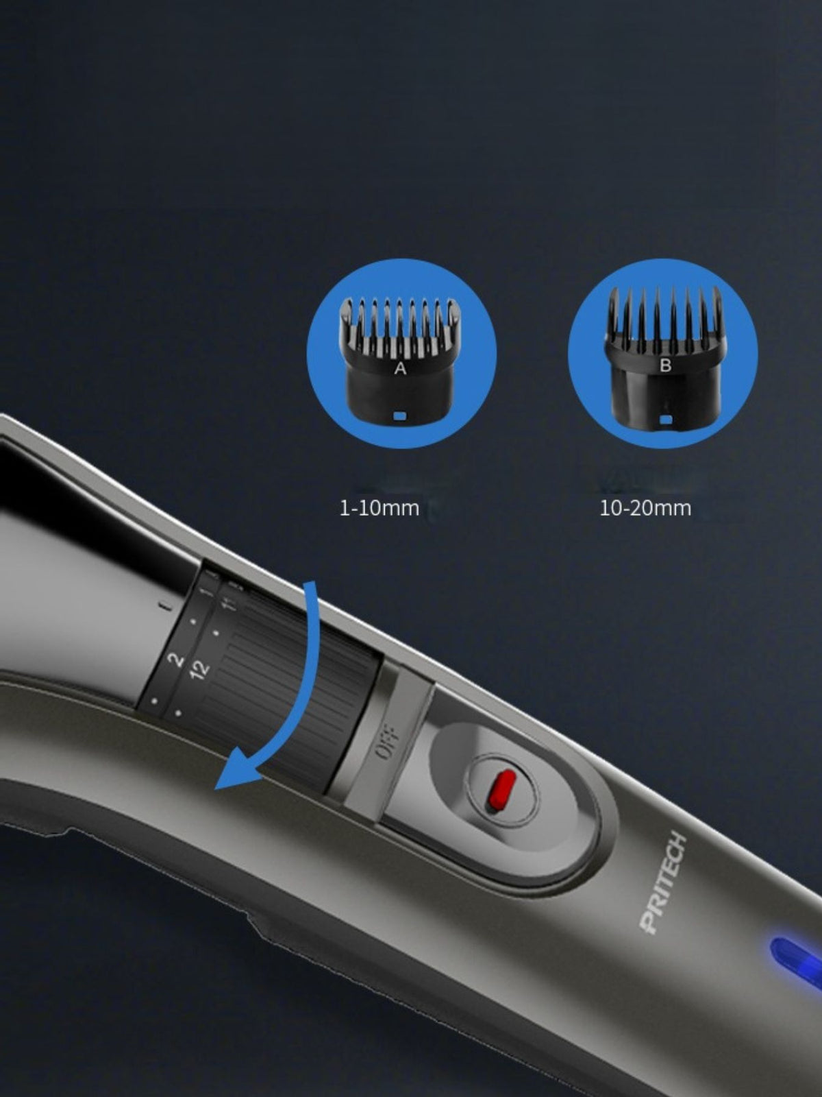 Clipper cutting head close up
