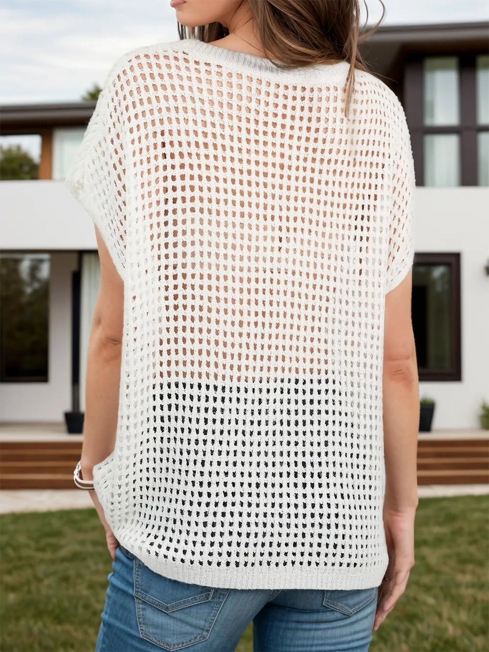 Moss openwork cover up styling