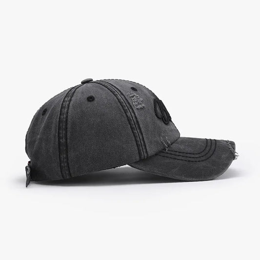 Embroidered Letter Cotton Baseball Cap - Fashorio