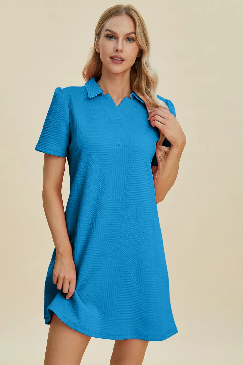 Textured dress side styling