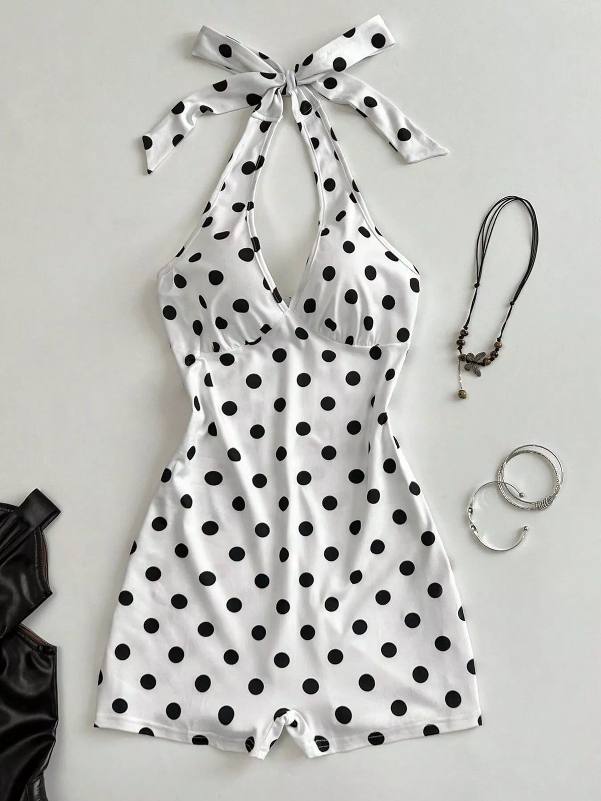 White romper styled for a summer day