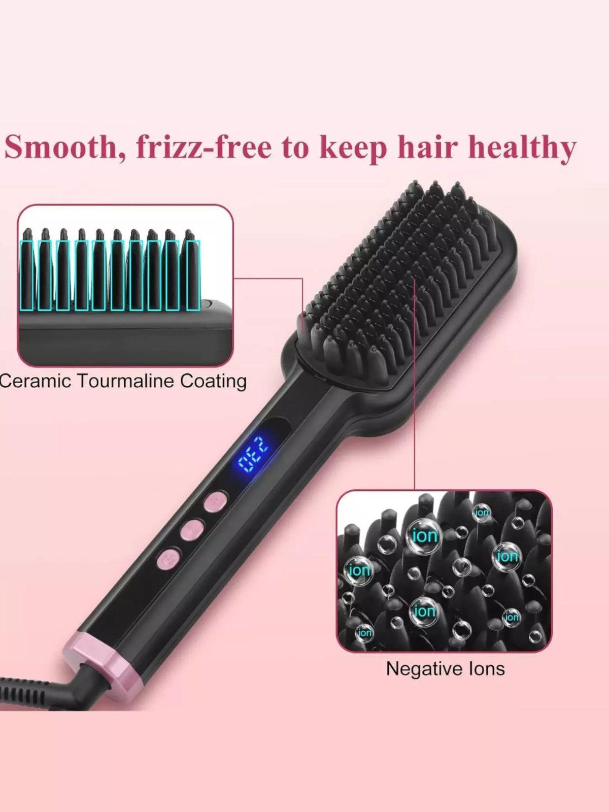 Straightening comb controls detail