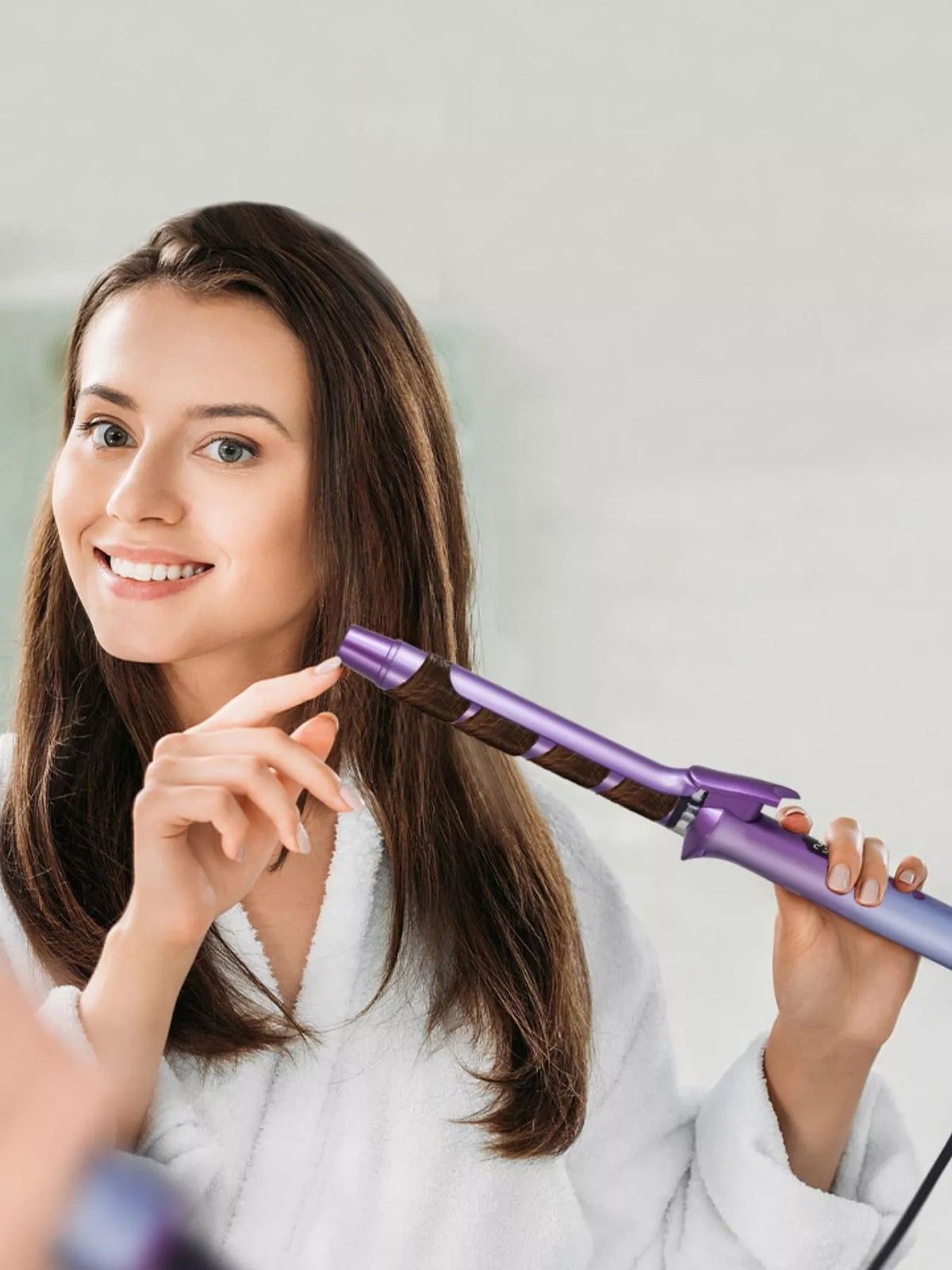 Curling iron in lavender
