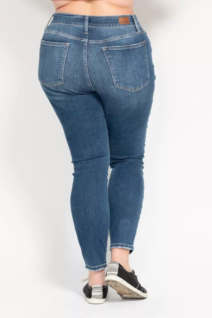 Judy Blue High Rise Button Fly Skinny Jeans, view 13