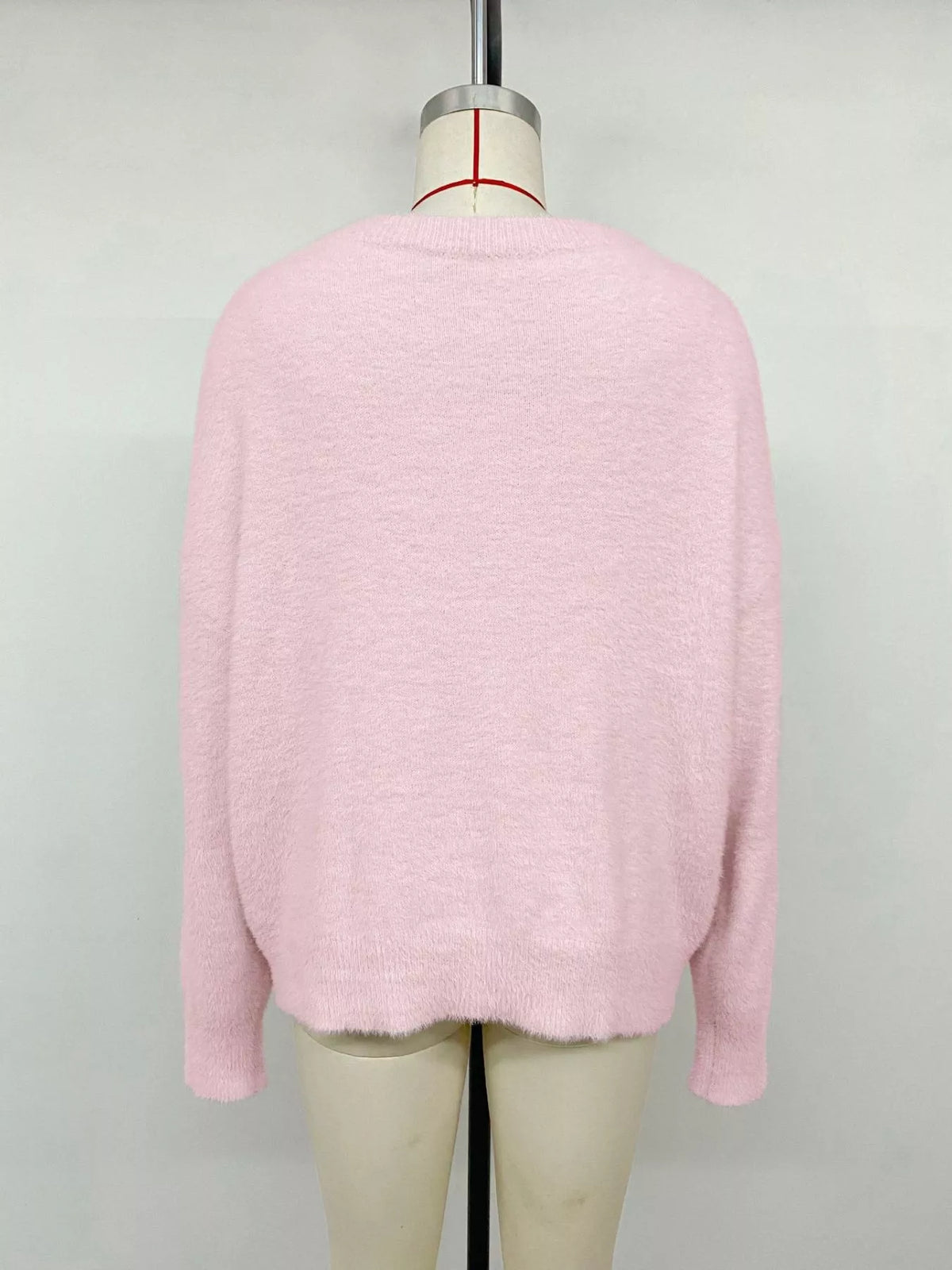 Fluffy Soft Knit Long Sleeve Sweater, view 15