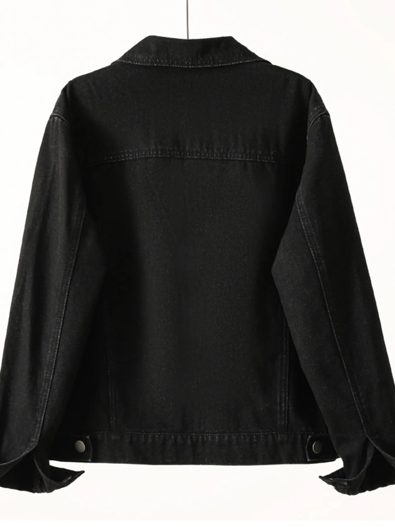 Button Up Long Sleeve Denim Jacket - Fashorio