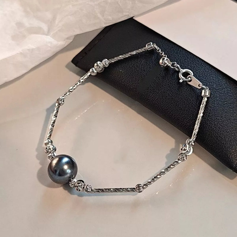 pearl accent chain bracelet front view