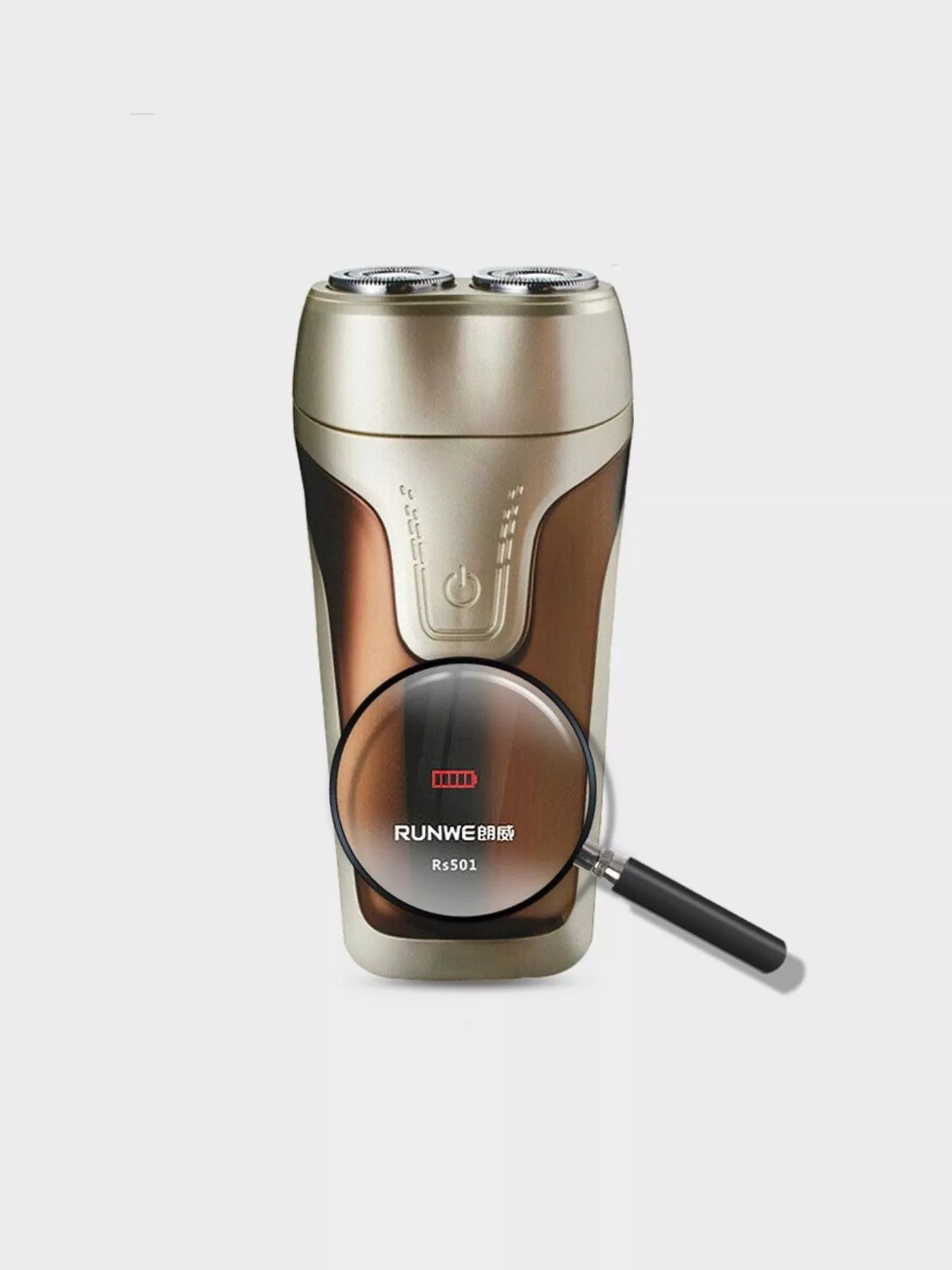 Waterproof electric shaver held in hand