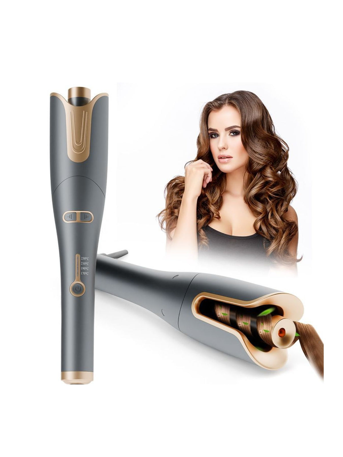 Curling iron in gray