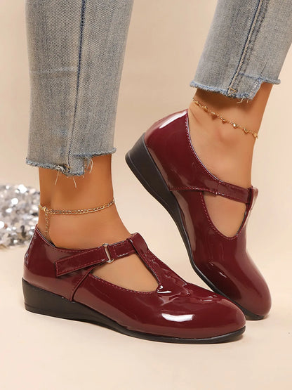 Point Toe Wedge Loafers - Fashorio