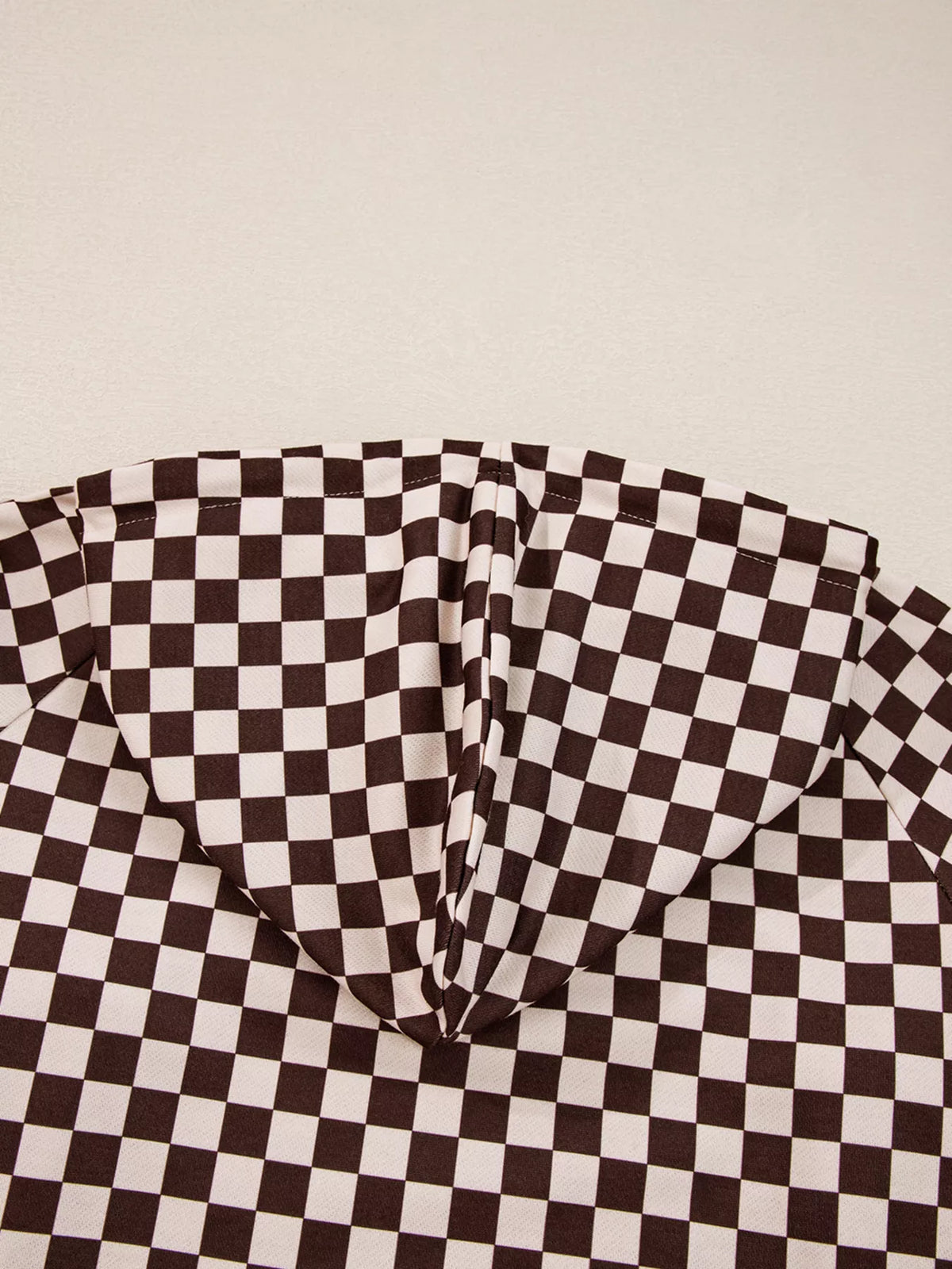 Checkered Drawstring Hoodie and Pants Set view 9