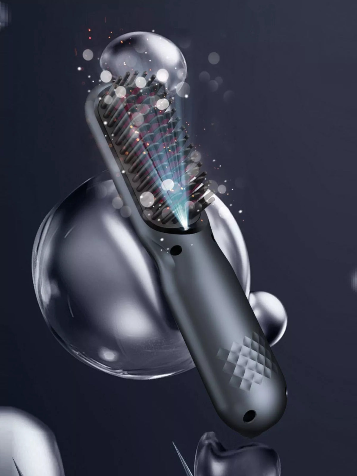 Comb gliding through straight hair